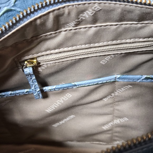 NWOT Brahmin Elaine Limeade Rivers Genuine Leather Satchel Bag $395 - Picture 11 of 16